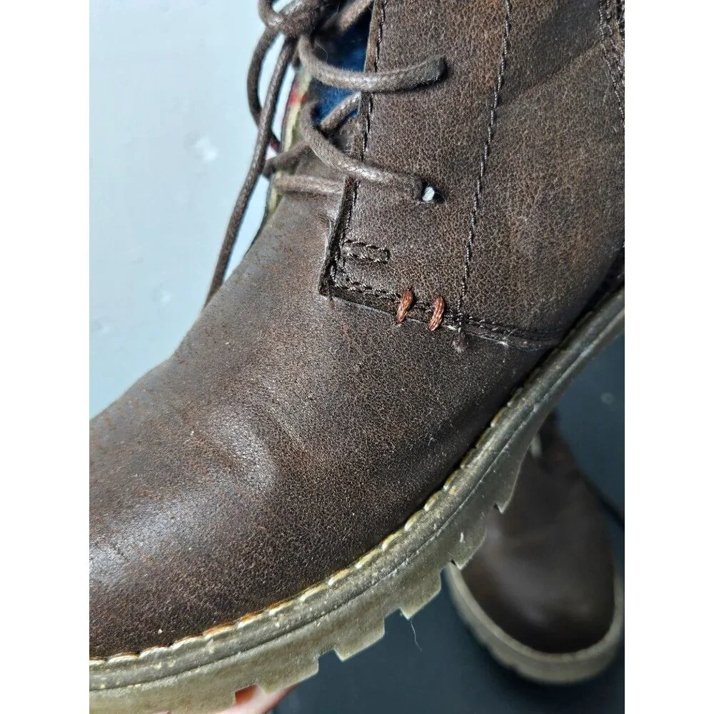 Muk Luks Womens‎ Water Resistant Faux Leather Ankle Booties Size 7 Fall Winter